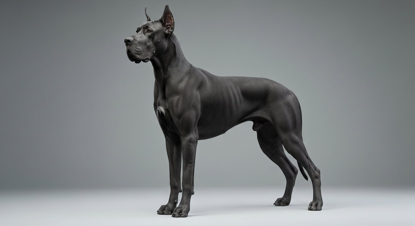 A majestic adult Great Dane dog standing proudly.